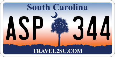 SC license plate ASP344