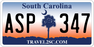 SC license plate ASP347