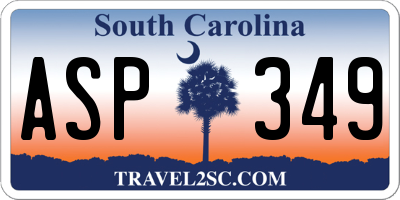SC license plate ASP349