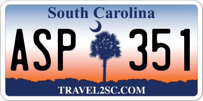 SC license plate ASP351