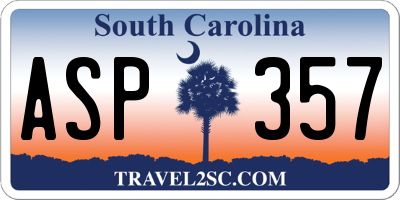 SC license plate ASP357