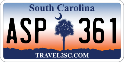 SC license plate ASP361