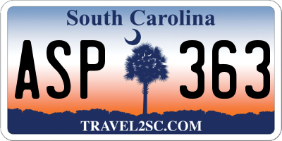 SC license plate ASP363