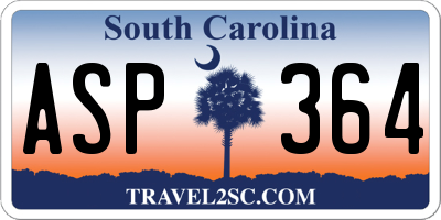 SC license plate ASP364