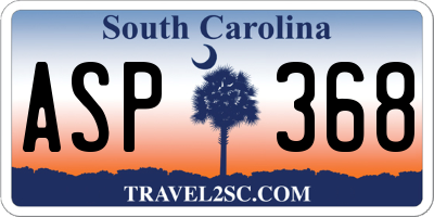 SC license plate ASP368