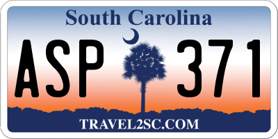 SC license plate ASP371