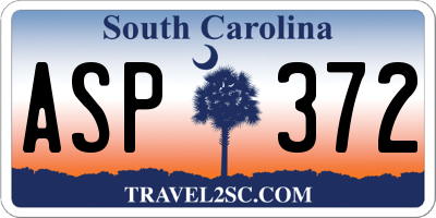 SC license plate ASP372