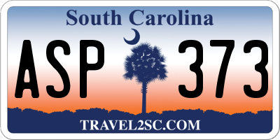 SC license plate ASP373