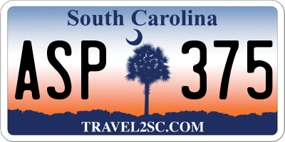 SC license plate ASP375