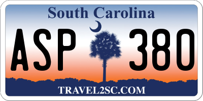 SC license plate ASP380