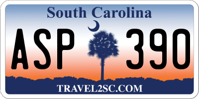 SC license plate ASP390