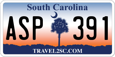 SC license plate ASP391