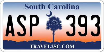 SC license plate ASP393
