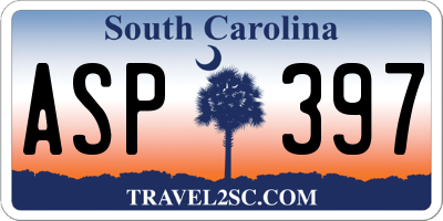 SC license plate ASP397
