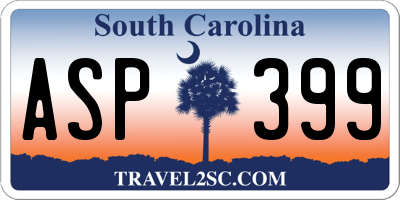 SC license plate ASP399