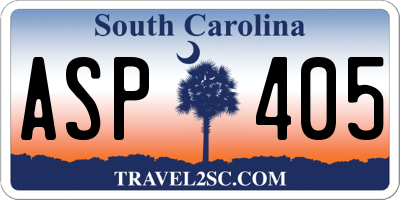 SC license plate ASP405