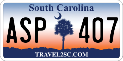 SC license plate ASP407