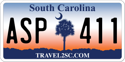SC license plate ASP411