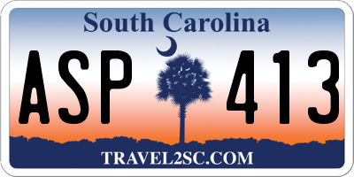 SC license plate ASP413