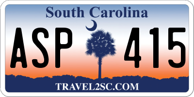 SC license plate ASP415