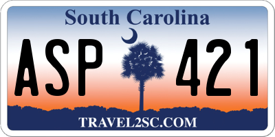 SC license plate ASP421
