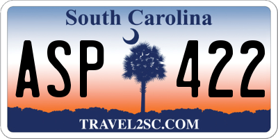 SC license plate ASP422