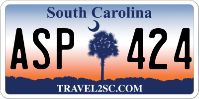 SC license plate ASP424