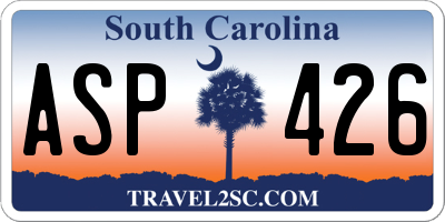 SC license plate ASP426