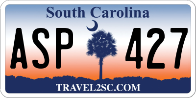 SC license plate ASP427