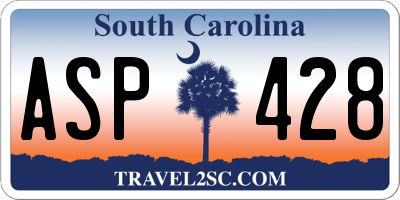 SC license plate ASP428