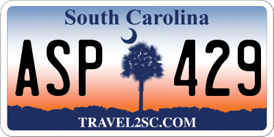 SC license plate ASP429