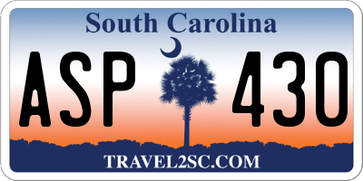 SC license plate ASP430