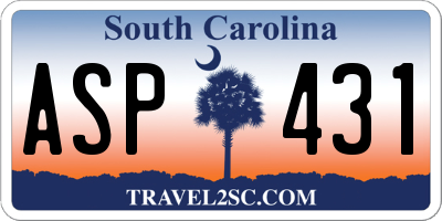 SC license plate ASP431