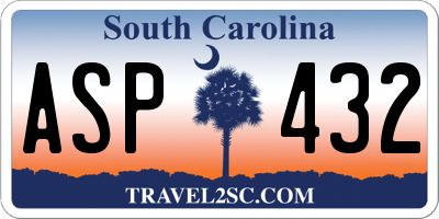SC license plate ASP432