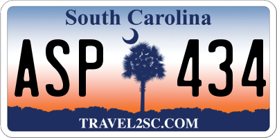 SC license plate ASP434