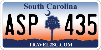 SC license plate ASP435