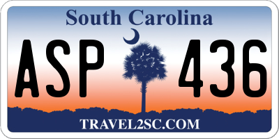 SC license plate ASP436