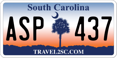 SC license plate ASP437