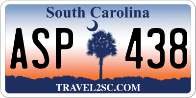 SC license plate ASP438