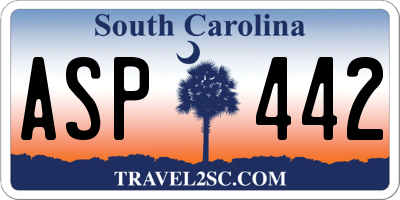SC license plate ASP442