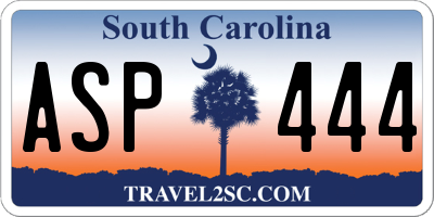 SC license plate ASP444