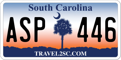 SC license plate ASP446
