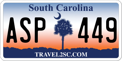 SC license plate ASP449