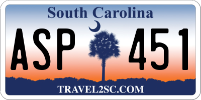 SC license plate ASP451