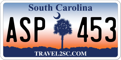 SC license plate ASP453