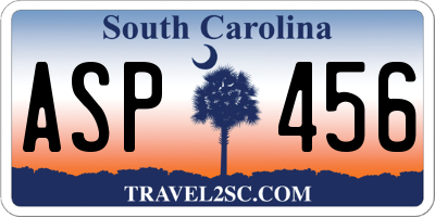 SC license plate ASP456