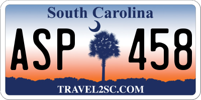 SC license plate ASP458