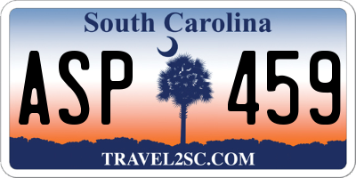 SC license plate ASP459