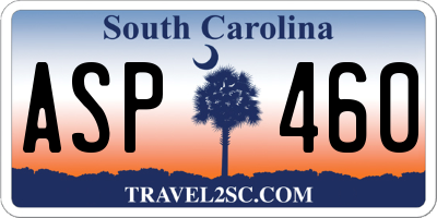 SC license plate ASP460