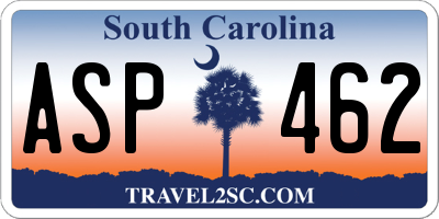 SC license plate ASP462